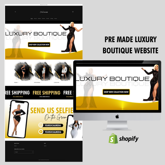 Premade Luxury Boutique Website
